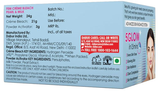 Λευκαντικό Προσώπου Dabur Fem με Μαργαριτάρι & Γάλα 24g