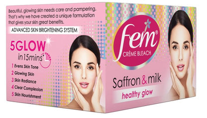 Dabur Fem Face Bleach Saffron & Milk 24g