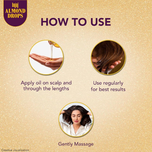 Σταγόνες ελαίου μαλλιών Bajaj με αμύγδαλο 100ml